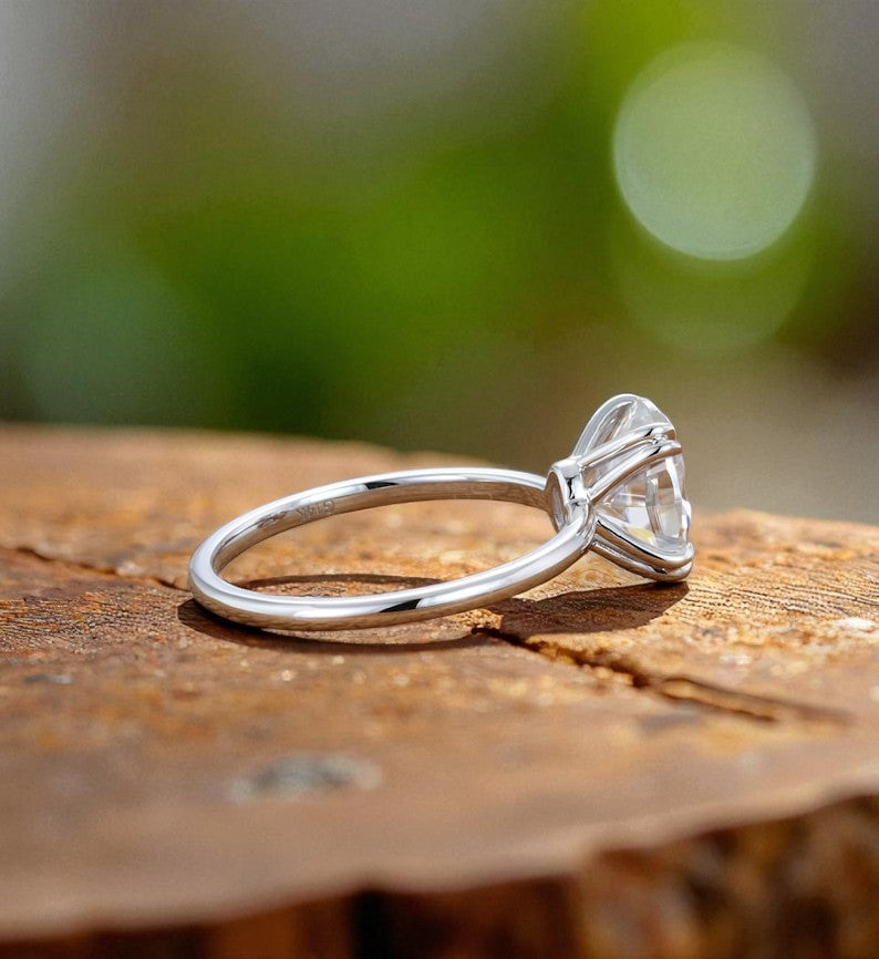 2.50 ct Oval Cut Lab Grown Diamond Solitaire Engagement Ring