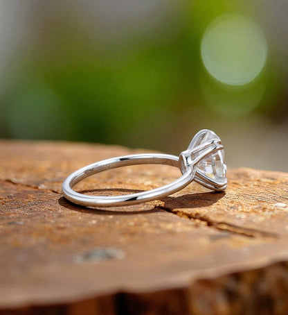 2.50 ct Oval Cut Lab Grown Diamond Solitaire Engagement Ring