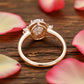 1.25 ct Oval Lab Grown Diamond Rose Gold Engagement Ring • Unique Bezel Set Diamond Ring