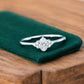 0.50ct Oval Cut Lab Grown Diamond Engagement Ring • Vintage Cluster Ring