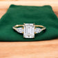 2.10ct Emerald Cut Lab Grown Diamond Engagement Ring • 3-Stone