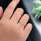 0.0160ct Round cut Aquamarine curved wedding band