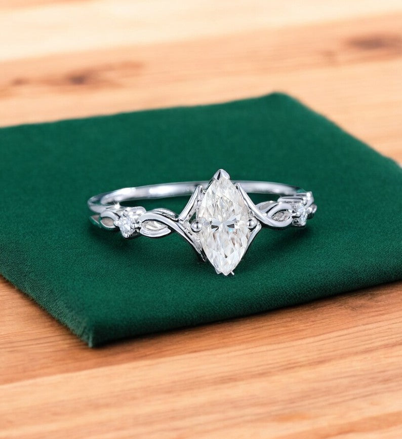 0.536ct Marquise Lab Grown Diamond Engagement Ring