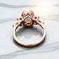 1.75 ct Oval Lab Grown Diamond Engagement Ring • Vintage Rose Gold Bezel Set Ring