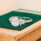 1.25 ct Pear Cut Lab Grown Engagement Ring • Vintage Floral Cluster Bridal Ring
