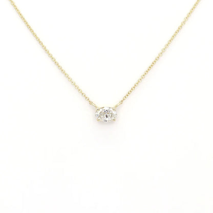 0.500ct Oval Cut Lab Grown Diamond Solitaire Necklace