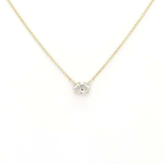 0.500ct Oval Cut Lab Grown Diamond Solitaire Necklace