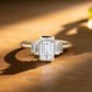 1.50 ct Five Stone Emerald Cut Lab Grown Diamond Engagement Ring