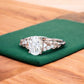 1.360ct Oval Cut Lab Grown Diamond Engagement Ring • Vintage Leaf Art Deco Bridal Ring