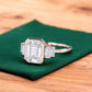 2.05 ct Bezel-Set Emerald Cut Lab Grown Diamond Engagement Ring