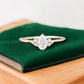 0.50 ct Oval Cut Lab Grown Diamond Engagement Ring • Vintage Diamond Cluster Ring