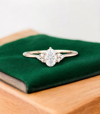 0.5 ct Oval Lab-Grown Diamond Engagement Ring