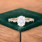 1.25 ct Oval Lab Grown Diamond Engagement Ring • Vintage Rose Gold Ring with Milgrain Detail