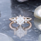 1.25 ct Princess Cut Lab Grown Diamond Engagement Ring • Vintage Rose Gold Bridal Ring
