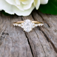 1.25 ct Oval Lab Grown Diamond Engagement Ring • Rose Gold Cluster Bridal Ring