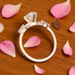 1.00ct Marquise Lab Grown Diamond Engagement Ring • Dainty Rose Gold Cluster Ring
