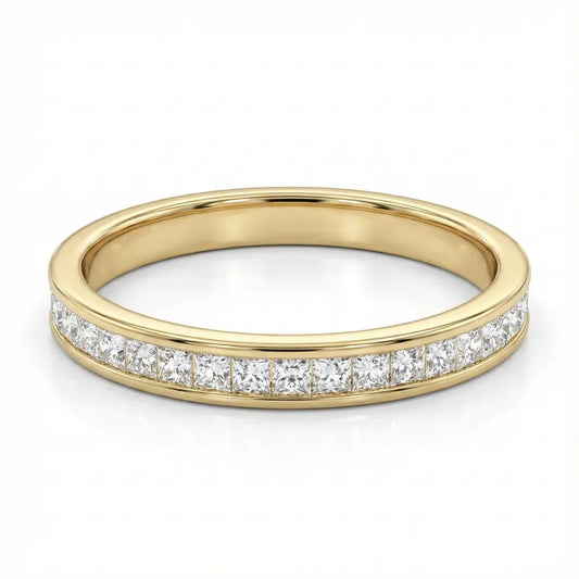 0.250Ct Princess Cut Lab Grown Diamond Wedding Band