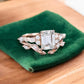 2.30 ct Emerald Lab-Grown Diamond Three-Stone Engagement Ring
