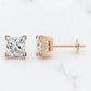 princess cut diamond solitaire stud earrings