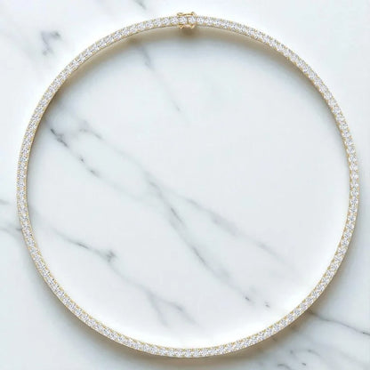 17.50‑Carat Lab Diamond Tennis Necklace | 14K Gold