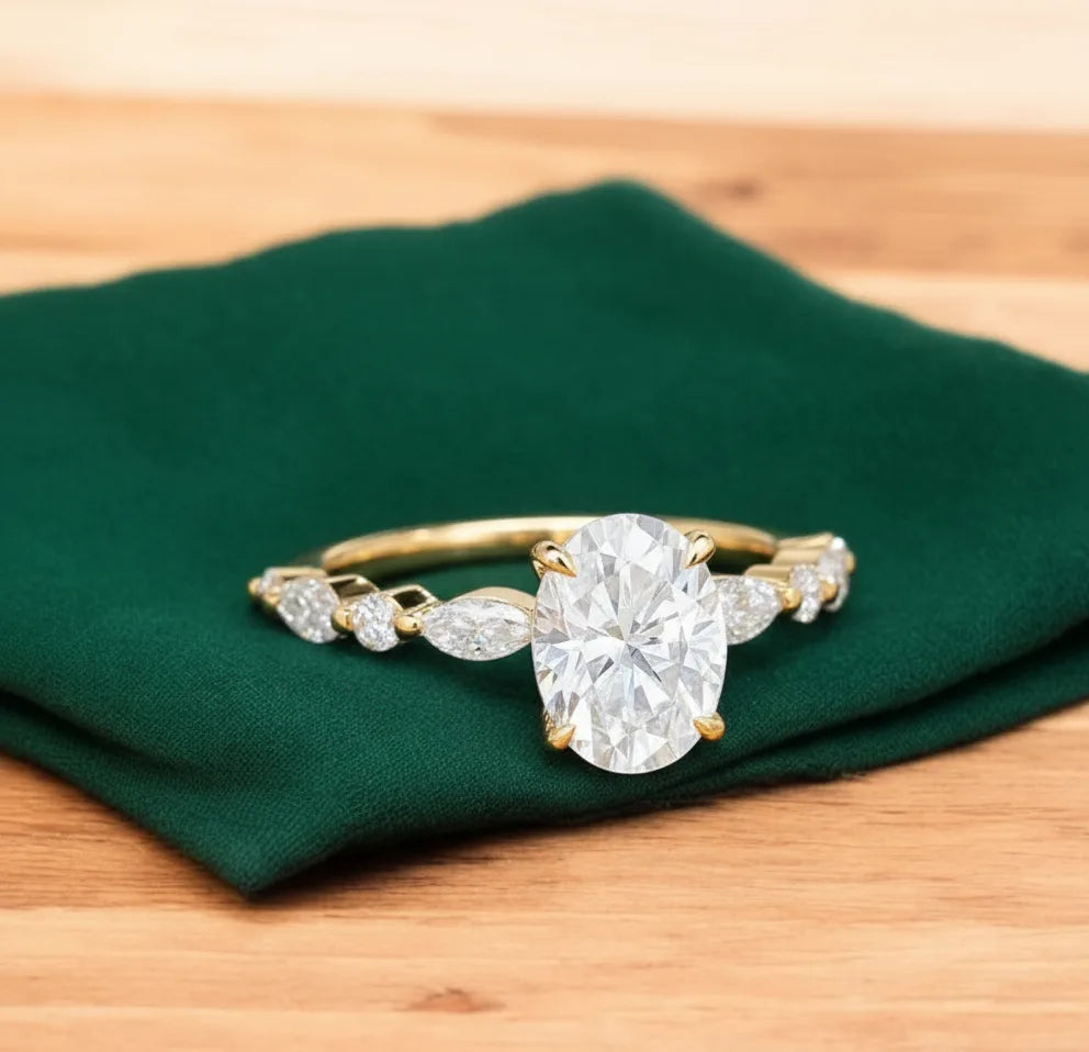 2.30 ct Oval Lab-Grown Diamond Engagement Ring