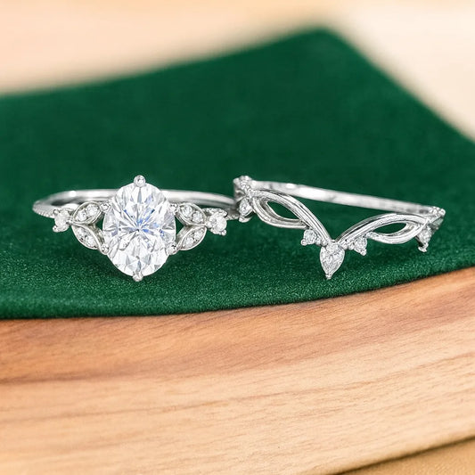 Oval Lab‑Grown Diamond Ring – 1.42 ct Engagement Set