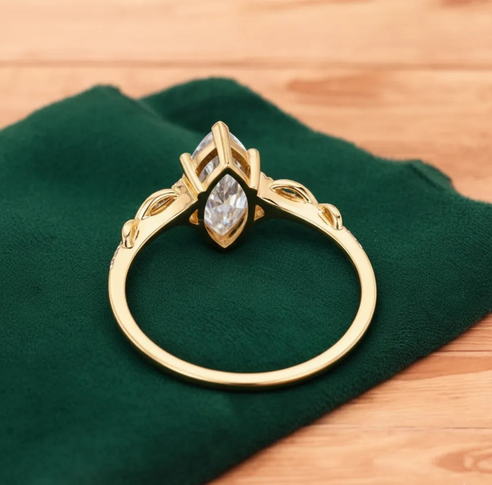 1.10 ct Marquise Lab-Grown Diamond Engagement Ring