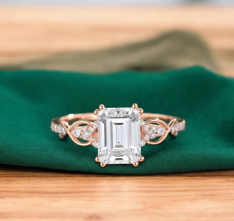 1.80 ct Emerald-Cut Lab-Grown Diamond Engagement Ring