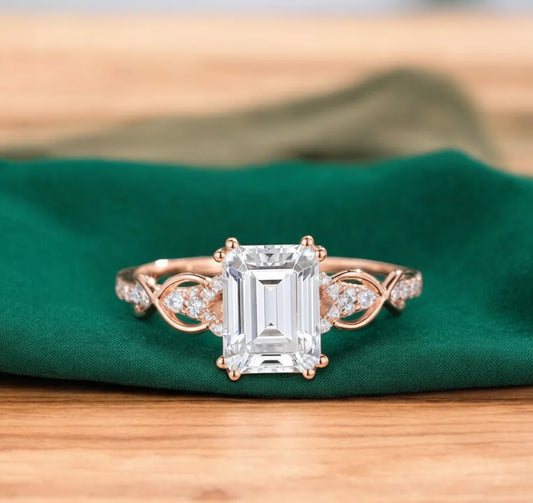 1.80 ct Emerald-Cut Lab-Grown Diamond Engagement Ring