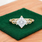 1.50 ct Princess Cut Lab-Grown Diamond Vintage Twist Ring