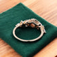 Vintage Cluster 0.6ct Round Cut Lab Grown Diamond Engagement Ring
