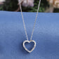 14k White Gold Heart Necklace