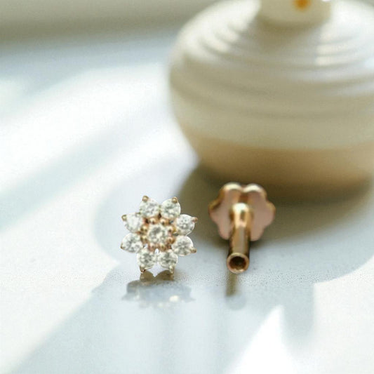 1.150 Ct Floral Cluster Lab Grown Diamond Stud Earrings
