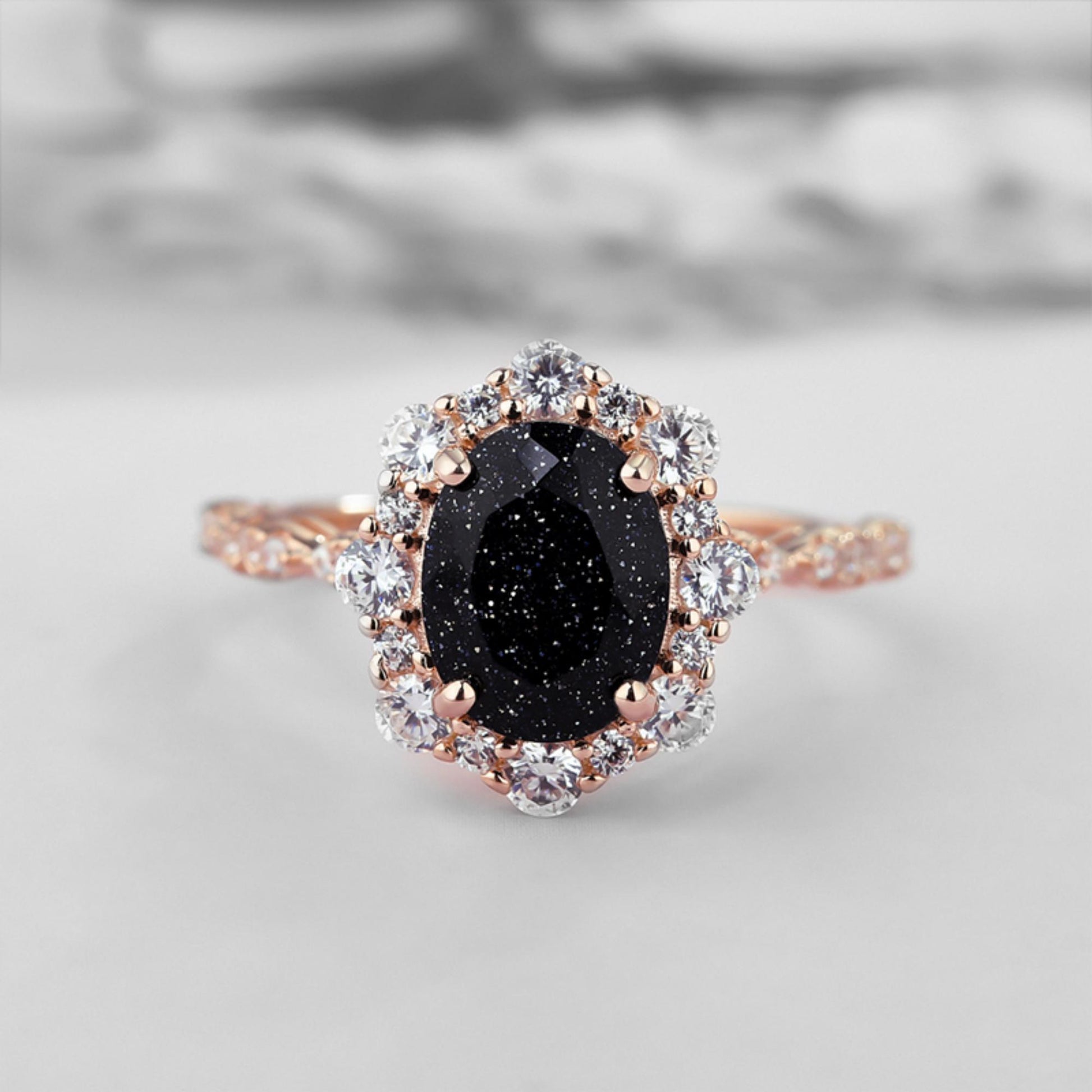 black diamond ring