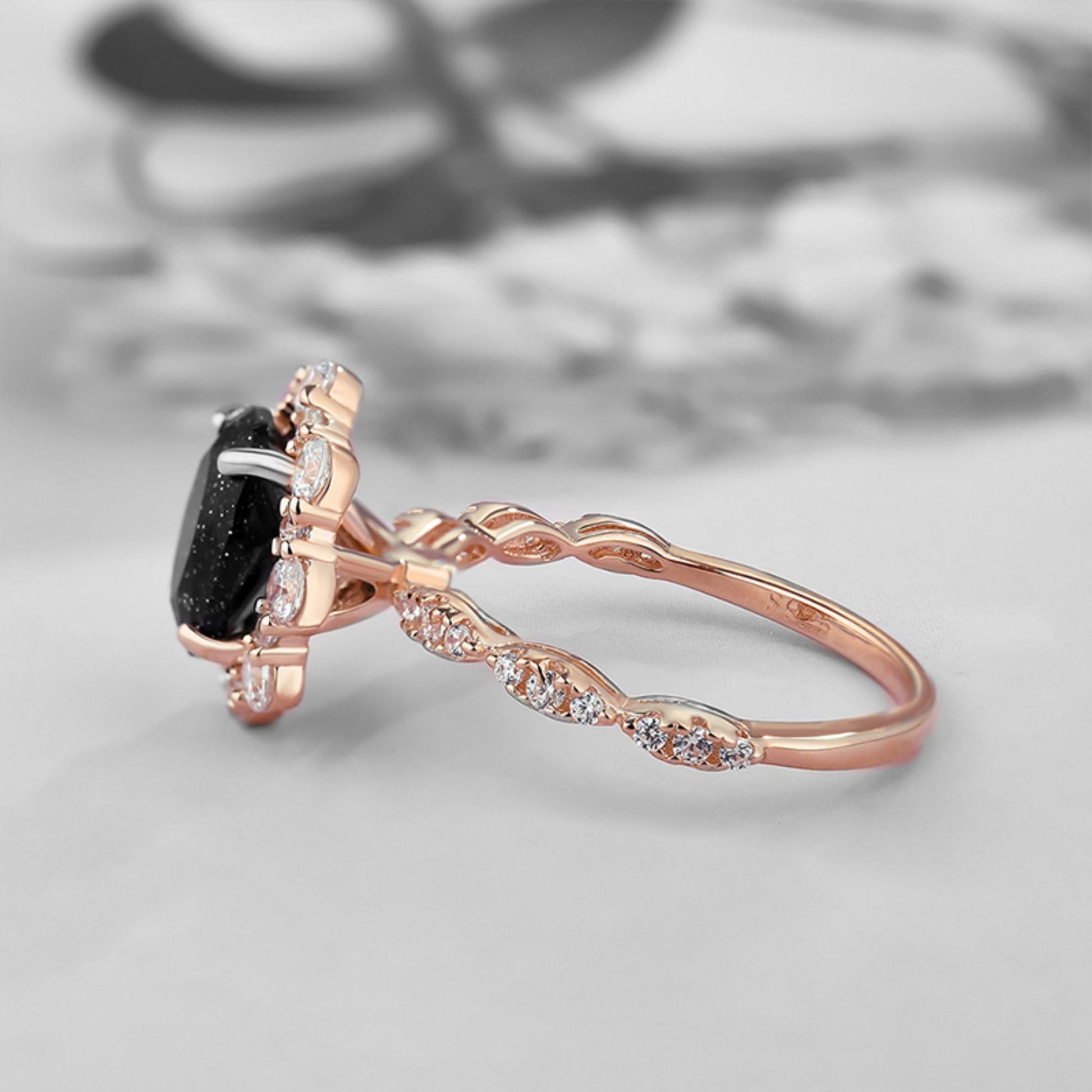 black diamond ring