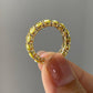 Genuine Yellow Citrine Eternity Ring