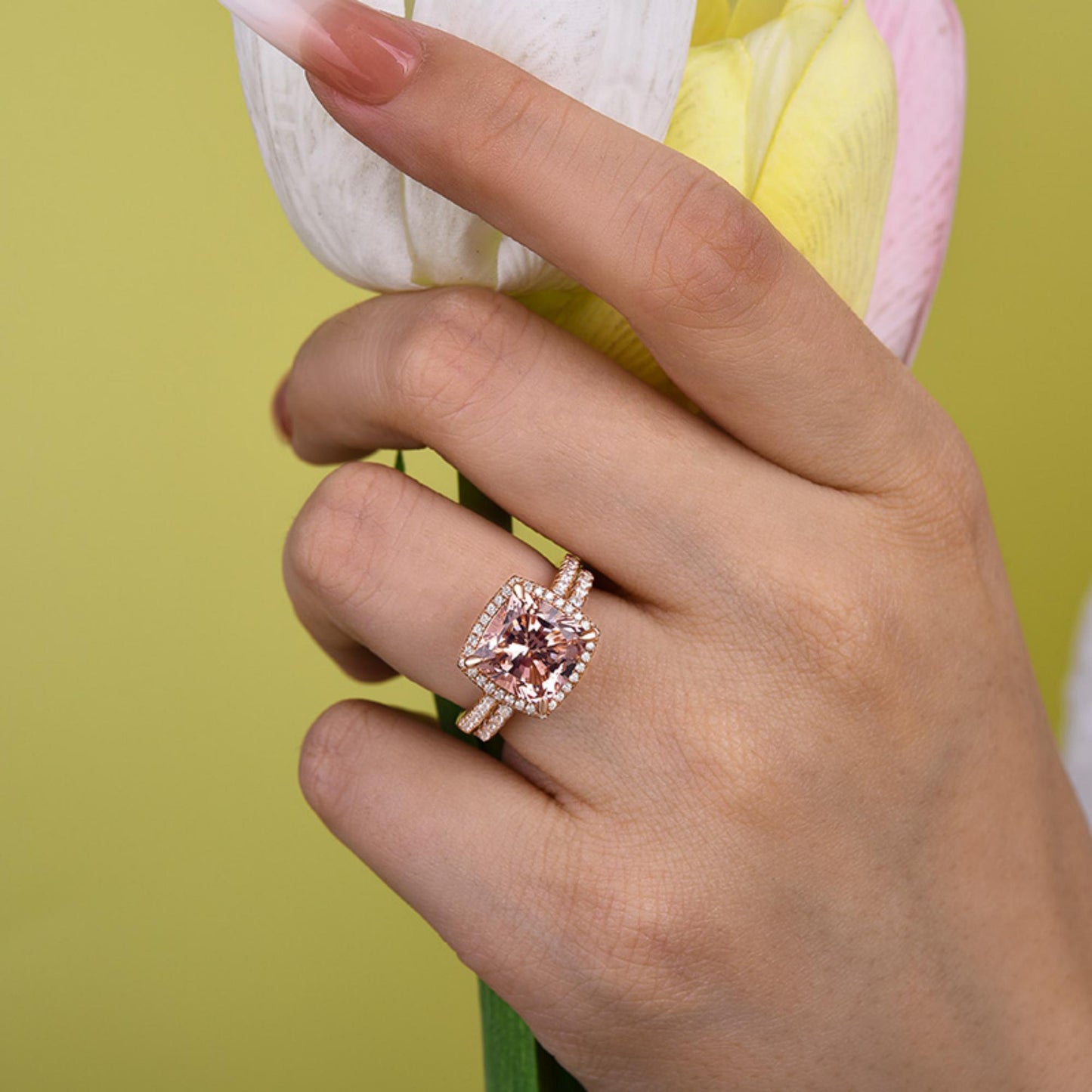 Morganite Ring set