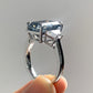 Three Stone Emerald Cut Moissanite Ring