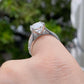 Round Cut 2.0ct Moissanite Engagement Ring Set