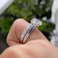 Round Cut 2.0ct Moissanite Engagement Ring Set