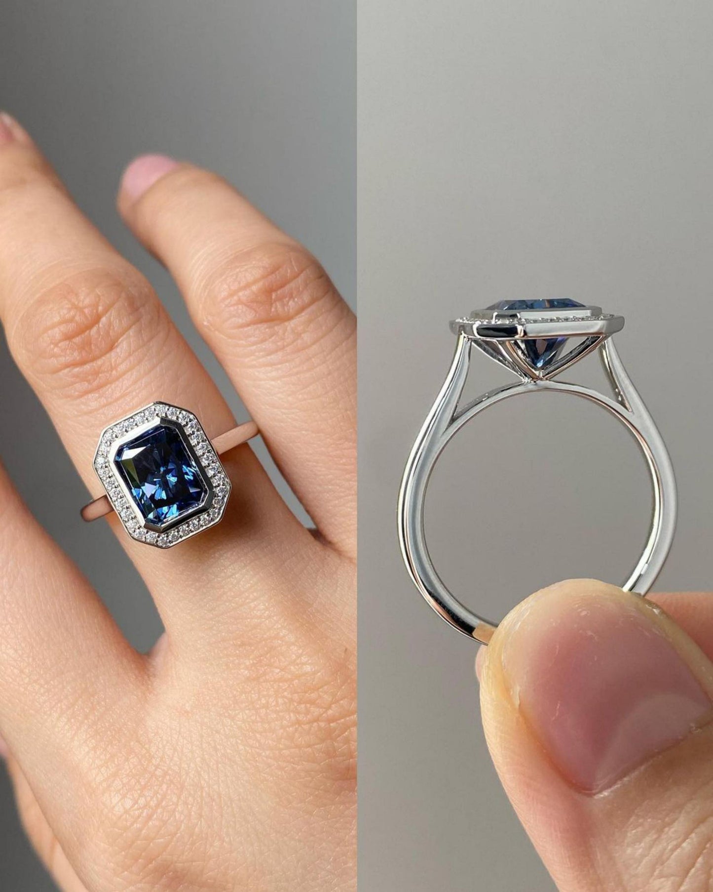 blue diamond ring