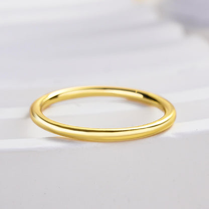  solid gold thin wedding band