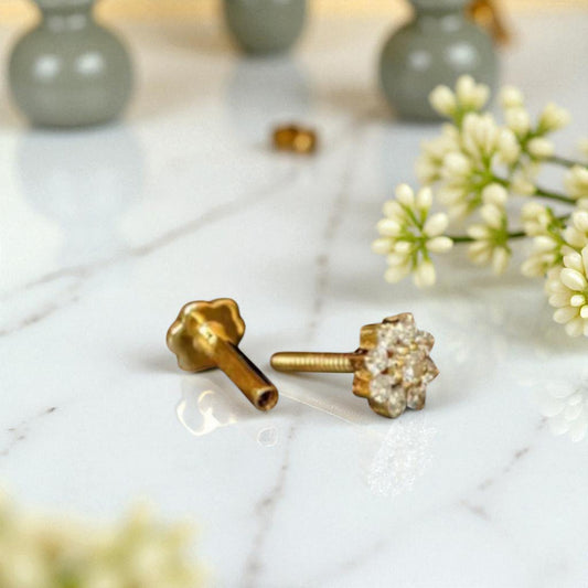1.150 Ct Floral Cluster Lab Grown Diamond Stud Earrings