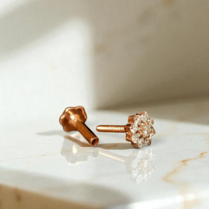 1.150 Ct Floral Cluster Lab Grown Diamond Stud Earrings