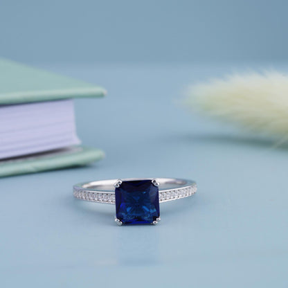 blue diamond ring