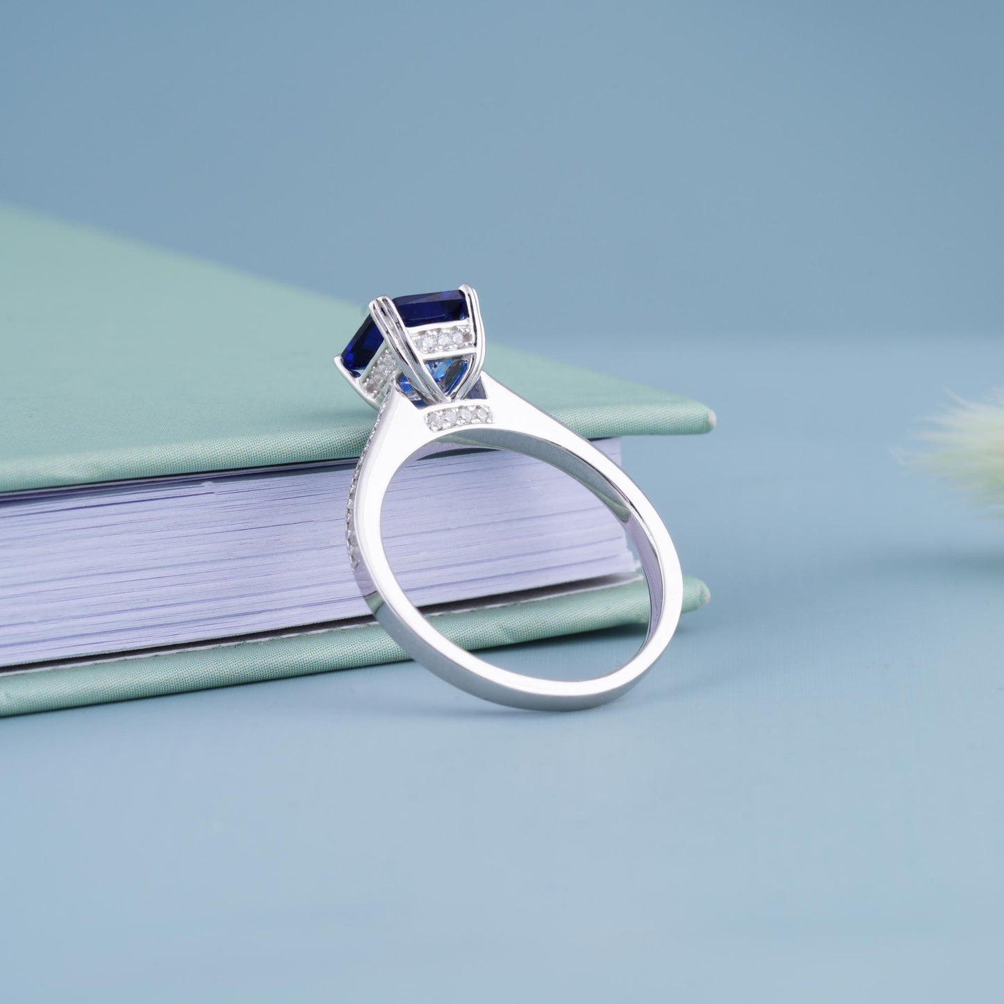 blue diamond ring