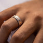 Men's wedding band made of solid 14k & 18K gold