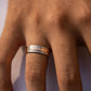 Men's wedding band made of solid 14k & 18K gold