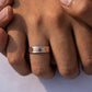 Men's wedding band made of solid 14k & 18K gold