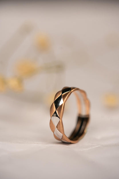 Rose & White Gold Ring 